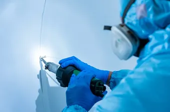 Photos of Semiconductor Manufacturing Equipment Lining Process