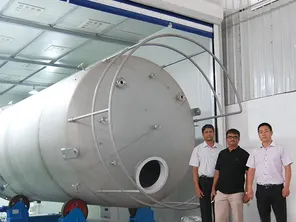 PTFE lining with fiberglass for 20m³ ammonia tank (semiconductor manufacturing)