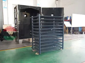 Vacuum dryer chamber with PFA coating to maintain purity and resist harsh chemicals