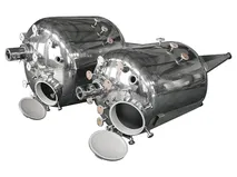 Sanitary-grade agitator tank with combined Halar and ETFE coating