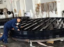 Filter bottom section coated with PFA to enhance corrosion resistance and reduce material adhesion