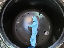 3-in-1 filter unit coated with PFA for reliable corrosion resistance and easy cleaning