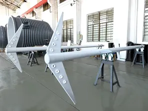 High-solids agitator with external PTFE lining