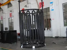 U-shaped internal coil for reactor, coated with ETFE