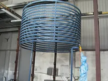 Internal heating coil for reactor, coated with ETFE