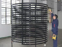Internal heating coil for reactor, coated with PFA