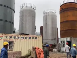 Sulfuric acid and nitric acid tanks (Ø7m × 12m & Ø6m × 12m)